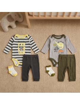 set bebe body + pantalon + chaussettes habits pour bébé fenua shopping tahiti comfy clothes for babies