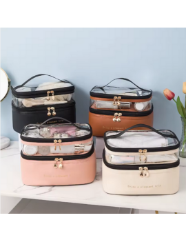 trousse de toilette 2 compartiments cosmetic bag fenua shopping tahiti