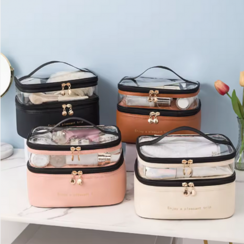 trousse de toilette 2 compartiments cosmetic bag fenua shopping tahiti