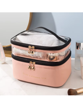 trousse de toilette 2 compartiments cosmetic bag fenua shopping tahiti