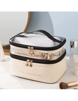 trousse de toilette 2 compartiments cosmetic bag fenua shopping tahiti