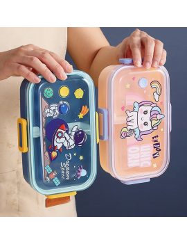 lunch box 1 etage astronaute space licorne unicorn dinosaure repas dejeuner kids enfant vaisselle tahiti fenua shopping