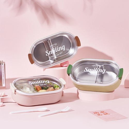 lunch box iso oval 24,5cm boite repas dejeuner acier isotherme tahiti fenua shopping