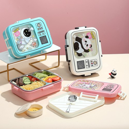 lunch box kid rétro 23cm repas dejeuner boite enfant vaisselle tahiti fenua shopping