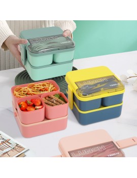 lunch box carre 4 compartiments repas dejeuner pvc vaisselle tahiti fenua shopping
