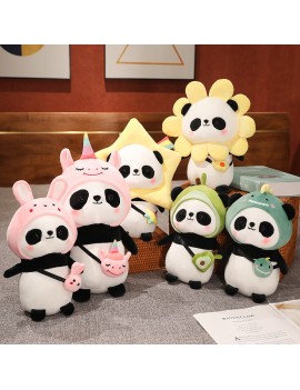 peluche panda capuche kawaii plush coussin enfant kids tahiti fenua shopping
