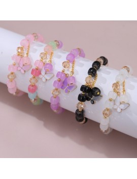 bracelets perles charm papillon accessoire enfant kids poignet tahiti fenua shopping