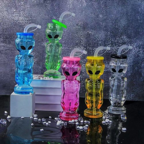 gourde longue kids alien space galaxy bouteille pvc vaisselle enfant tahiti fenua shopping