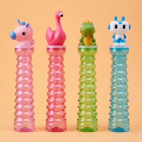 gourde longue kids ondulee enfant bouteille pvc robot licorne unicorn dino dinosaure tahiti fenua shopping