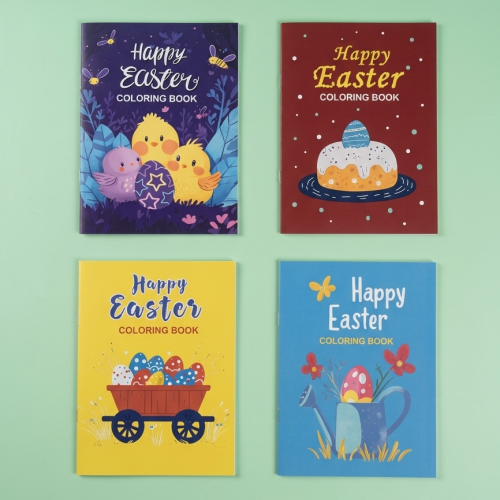 set 8 cahiers coloriage pâques easter papeterie book color enfant kids tahiti fenua shopping