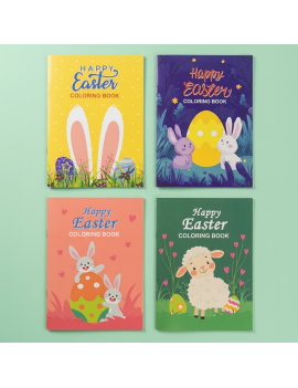 set 8 cahiers coloriage pâques easter papeterie book color enfant kids tahiti fenua shopping