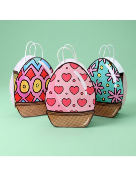 sachet cadeau oeuf 19cm gift bag oeufs en chocolat paques easter tahiti fenua shopping