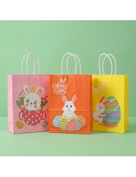 sachet cadeau Paques 21cm easter gift bag lapin fete celebration tahiti fenua shopping
