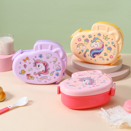 boite à goûter kids lunch bag box unicorn couleurs bleu rose violet jaune repas déjeuner enfant tahiti fenua shopping