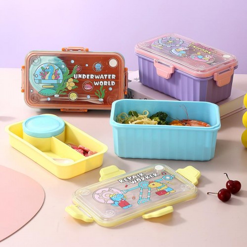unch box color kids 22cm repas dejeuner boite enfant vaisselle tahiti fenua shopping