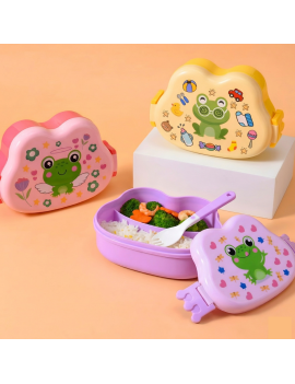 boite à goûter kids lunch bag box grenouille couleurs bleu rose violet jaune repas déjeuner enfant tahiti fenua shopping