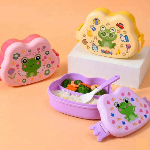 boite à goûter kids lunch bag box grenouille couleurs bleu rose violet jaune repas déjeuner enfant tahiti fenua shopping