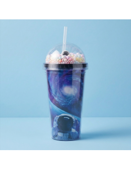 mug astronaute 450ml verre pvc vaisselle galaxie galaxy etoiles tahiti fenua shopping