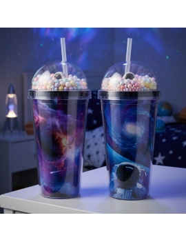 mug astronaute 450ml verre pvc vaisselle galaxie galaxy etoiles tahiti fenua shopping