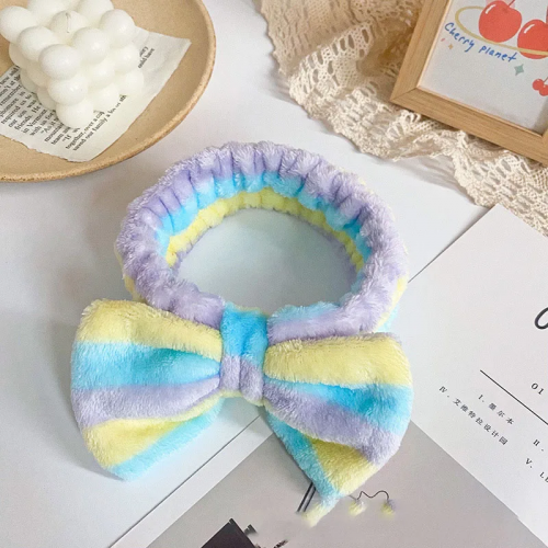 bandeau rayures headband doux fluffy beaute accessoire tete cheveux tahiti fenua shopping