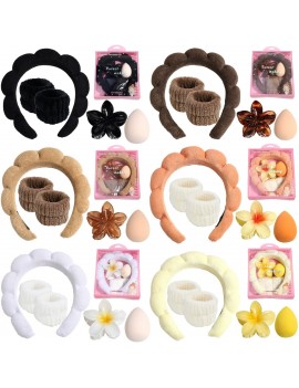 set serre tete make up 5 pieces eponges maquillage bien etre routine beaute accessoires tahiti fenua shopping