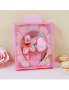 set serre tete make up 5 pieces eponges maquillage bien etre routine beaute accessoires tahiti fenua shopping