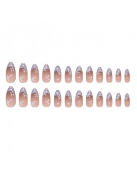 set faux ongles longs small flowers nails art manucure tropical tropic accessoire main tahiti fenua shopping
