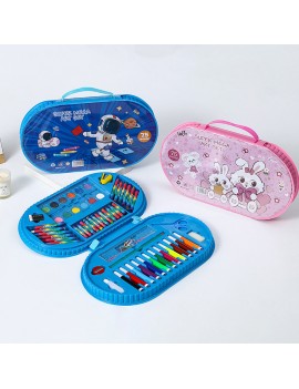 mallette coloriage kids 75pcs enfant papeterie trousse feutres fournitures tahiti fenua shopping