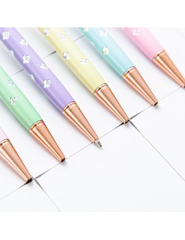 stylo strass fleur pastel glitters sparkle papeterie notes ecrire tahiti fenua shopping