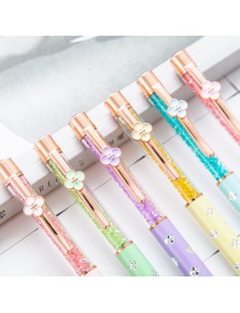 stylo strass fleur pastel glitters sparkle papeterie notes ecrire tahiti fenua shopping
