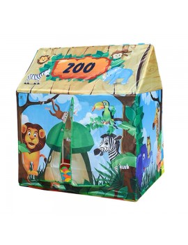 tente maison zoo 104cm cabane tent jungle animaux kids enfant tahiti fenua shopping