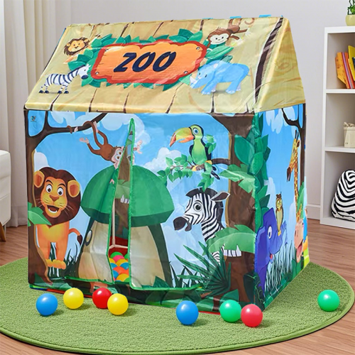 tente maison zoo 104cm cabane tent jungle animaux kids enfant tahiti fenua shopping