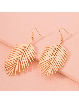 boucles d'oreilles feuilles palmier or doré earings palm bijoux jewelry tahiti fenua shopping