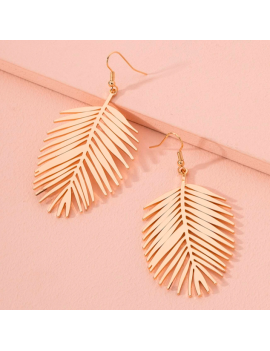boucles d'oreilles feuilles palmier or doré earings palm bijoux jewelry tahiti fenua shopping