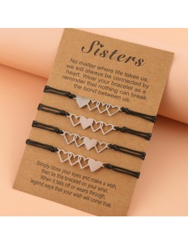 set 4 bracelets sisters cœur hand meilleure amie friendship amitie bijoux accessoire tahiti fenua shopping