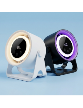 ventilateur compact led soft touch ventilo portable air frais chaleur vent maison quotidien tahiti fenua shopping