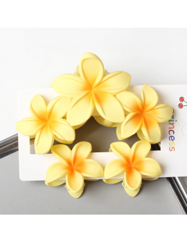set 2 pinces hibiscus matte fleur flower accessoire barrette cheveux hair tahiti fenua shopping