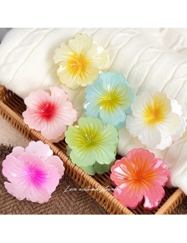 barrette tropical flower pince fleur hibiscus accessoire cheveux tahiti fenua shopping