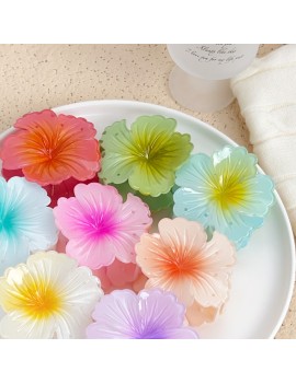 barrette tropical flower pince fleur hibiscus accessoire cheveux tahiti fenua shopping
