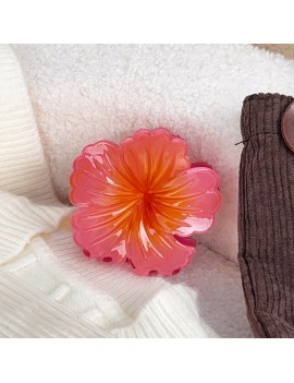barrette tropical flower pince fleur hibiscus accessoire cheveux tahiti fenua shopping