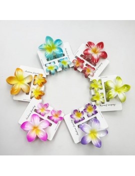 set 3 pinces tipanier fleur flower tropical accessoire cheveux tahiti fenua shopping