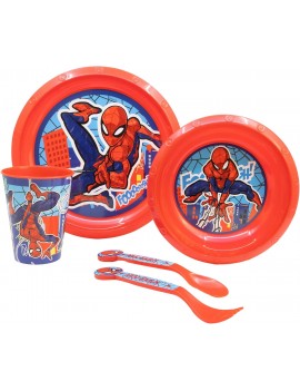 set repas 5 pieces Spiderman enfant kids super heros vaisselle licence tahiti fenua shopping