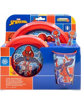 set repas 5 pieces Spiderman enfant kids super heros vaisselle licence tahiti fenua shopping