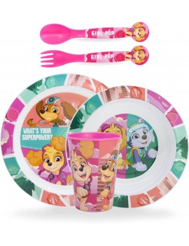 set repas 5 pieces Patpatrouille superpower kids enfant heros licence tahiti fenua shopping
