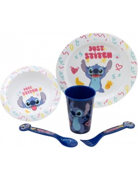 set repas 5 pieces Stitch painapo enfant kids vaisselle licence disney tahiti fenua shopping