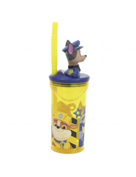mug 3D Patpatrouille yellow 360ml gourde verre chase licence vaisselle tahiti fenua shopping