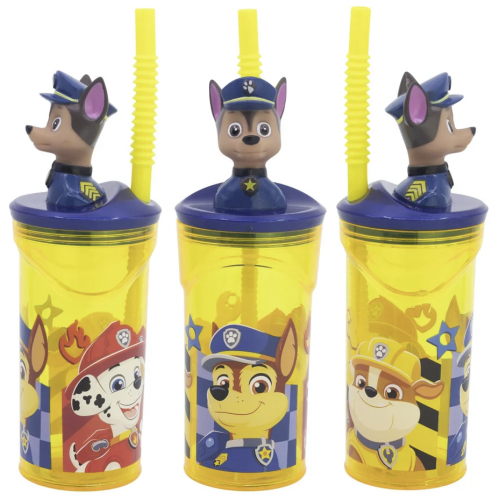 mug 3D Patpatrouille yellow 360ml gourde verre chase licence vaisselle tahiti fenua shopping