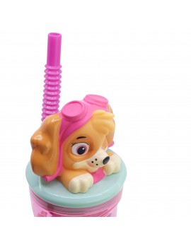 mug 3D Patpatrouille pink 360ml bouteille verre gourde stella kids enfant licence vaisselle tahiti fenua shopping