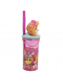 mug 3D Patpatrouille pink 360ml bouteille verre gourde stella kids enfant licence vaisselle tahiti fenua shopping
