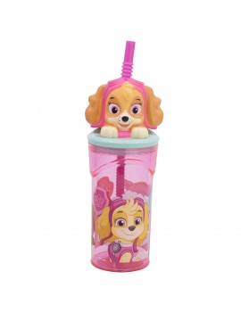 mug 3D Patpatrouille pink 360ml bouteille verre gourde stella kids enfant licence vaisselle tahiti fenua shopping